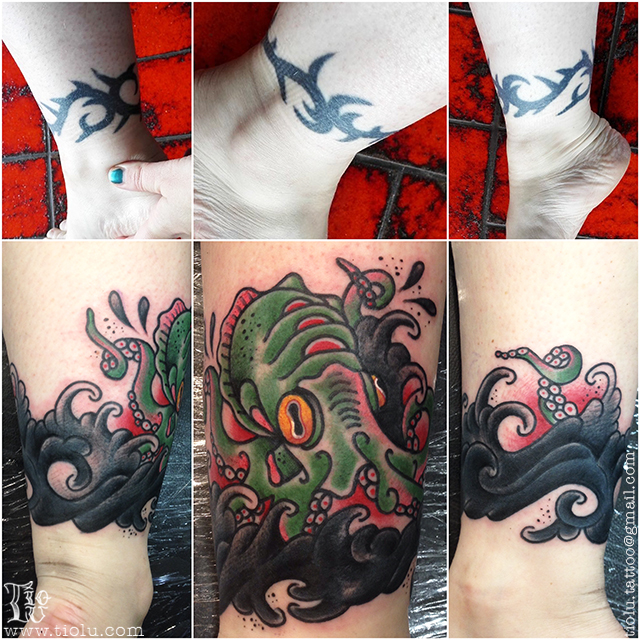 45th Street Tattoo  Octopus cover up done by Jeff leftysirons  45thstreettattoo coverup octopus color tattoo  Facebook